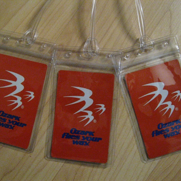 ✈️ Ozark Airlines Vintage Airline Luggage Tag Set (3) - Picture 3 of 5